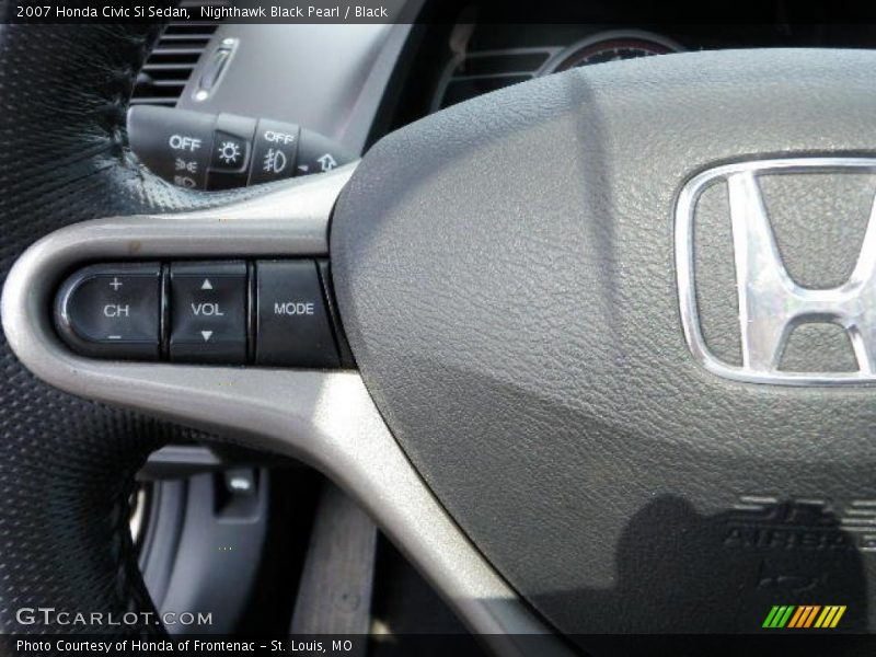 Nighthawk Black Pearl / Black 2007 Honda Civic Si Sedan
