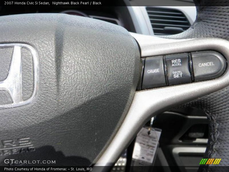 Nighthawk Black Pearl / Black 2007 Honda Civic Si Sedan