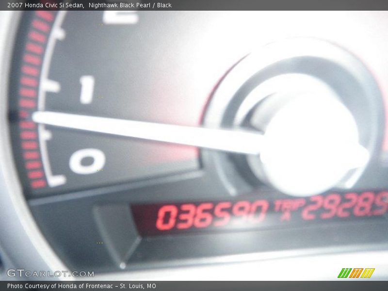 Nighthawk Black Pearl / Black 2007 Honda Civic Si Sedan