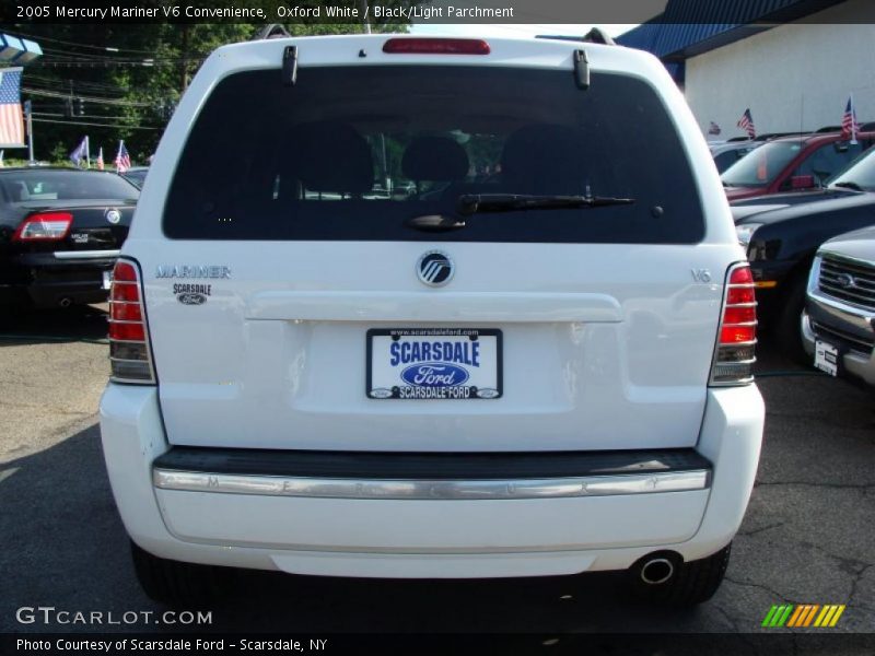 Oxford White / Black/Light Parchment 2005 Mercury Mariner V6 Convenience