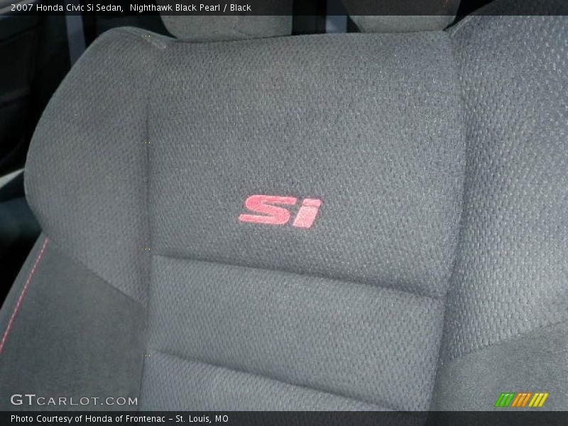 Nighthawk Black Pearl / Black 2007 Honda Civic Si Sedan