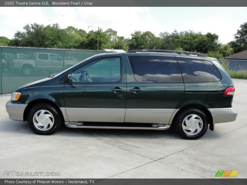 Woodland Pearl / Gray 2002 Toyota Sienna XLE