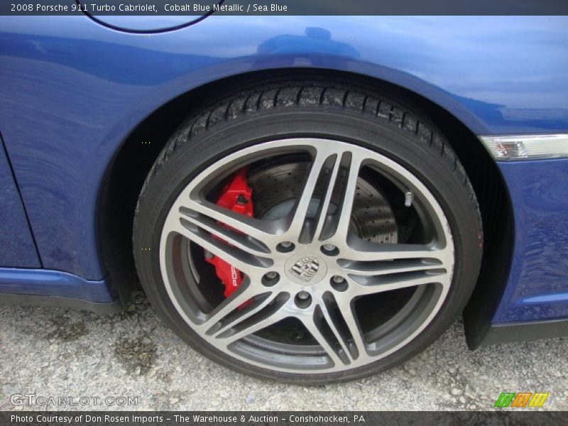 Cobalt Blue Metallic / Sea Blue 2008 Porsche 911 Turbo Cabriolet