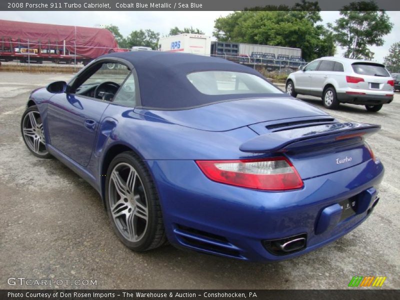 Cobalt Blue Metallic / Sea Blue 2008 Porsche 911 Turbo Cabriolet