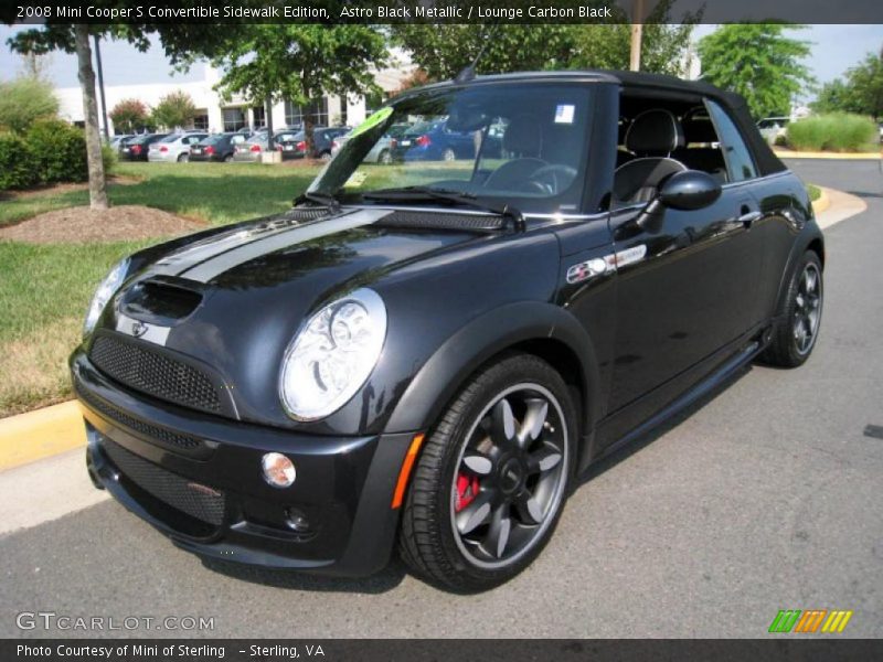 Astro Black Metallic / Lounge Carbon Black 2008 Mini Cooper S Convertible Sidewalk Edition