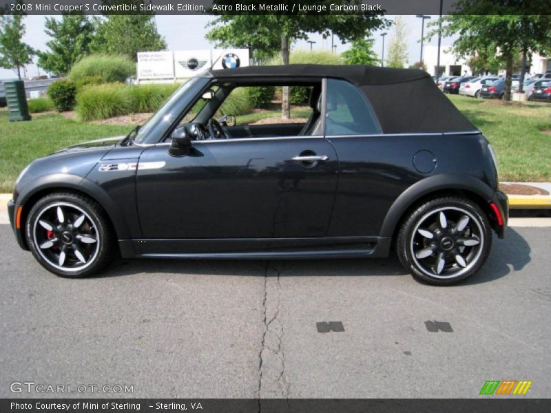 Astro Black Metallic / Lounge Carbon Black 2008 Mini Cooper S Convertible Sidewalk Edition