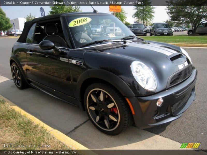 Astro Black Metallic / Lounge Carbon Black 2008 Mini Cooper S Convertible Sidewalk Edition
