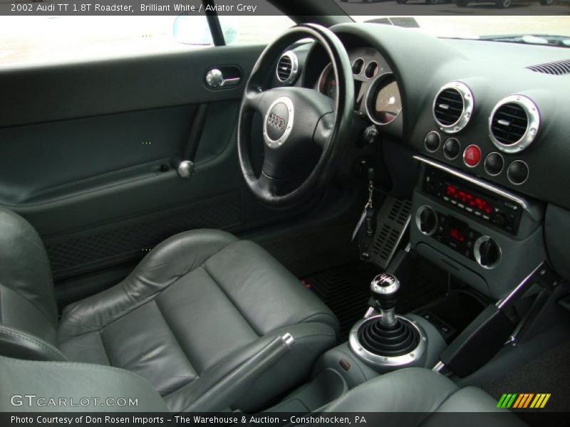 Brilliant White / Aviator Grey 2002 Audi TT 1.8T Roadster