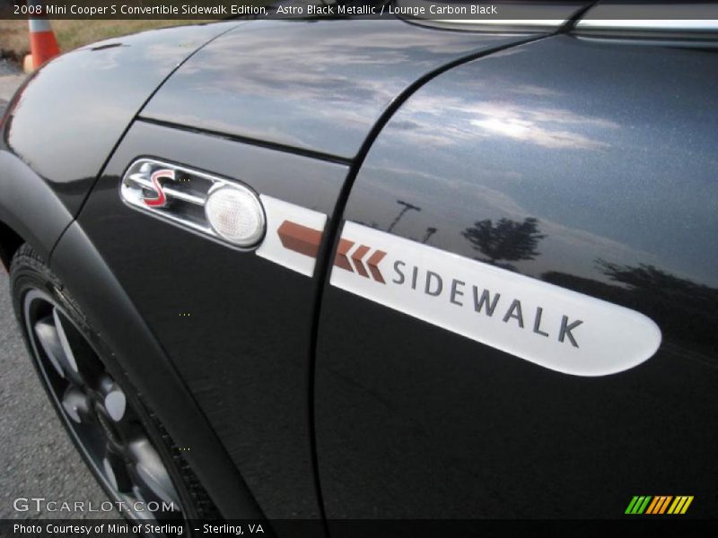 Astro Black Metallic / Lounge Carbon Black 2008 Mini Cooper S Convertible Sidewalk Edition