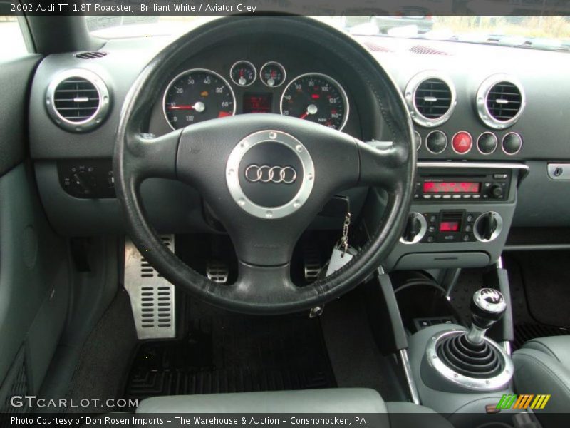 Brilliant White / Aviator Grey 2002 Audi TT 1.8T Roadster