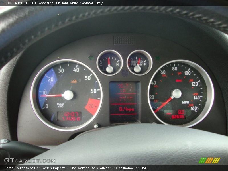 Brilliant White / Aviator Grey 2002 Audi TT 1.8T Roadster