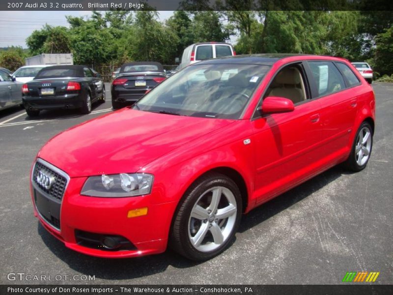 Brilliant Red / Beige 2007 Audi A3 3.2 quattro