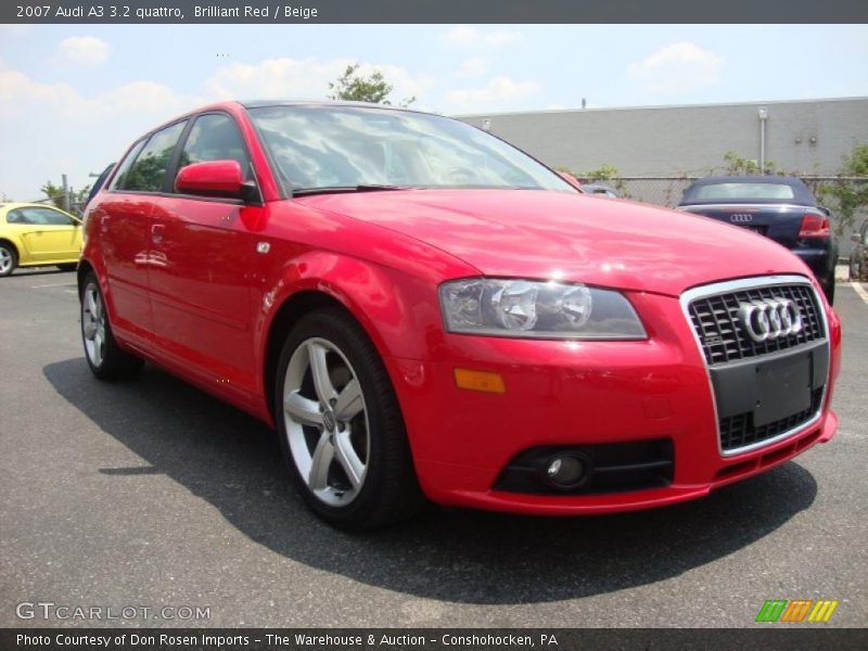 Brilliant Red / Beige 2007 Audi A3 3.2 quattro