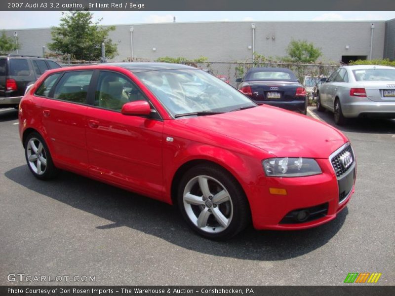 Brilliant Red / Beige 2007 Audi A3 3.2 quattro