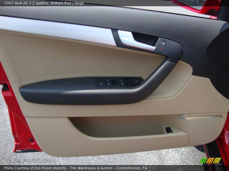 Brilliant Red / Beige 2007 Audi A3 3.2 quattro