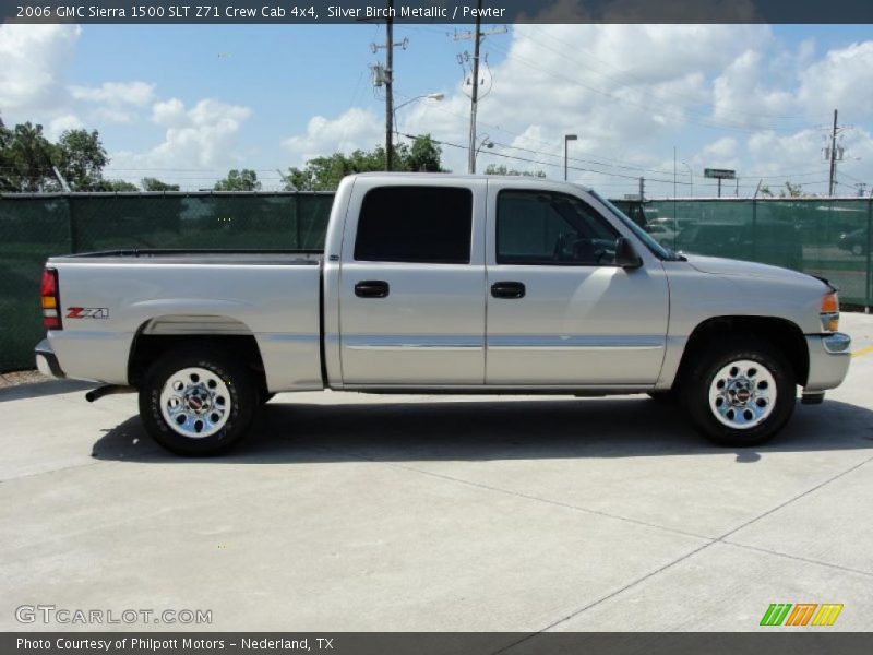 Silver Birch Metallic / Pewter 2006 GMC Sierra 1500 SLT Z71 Crew Cab 4x4