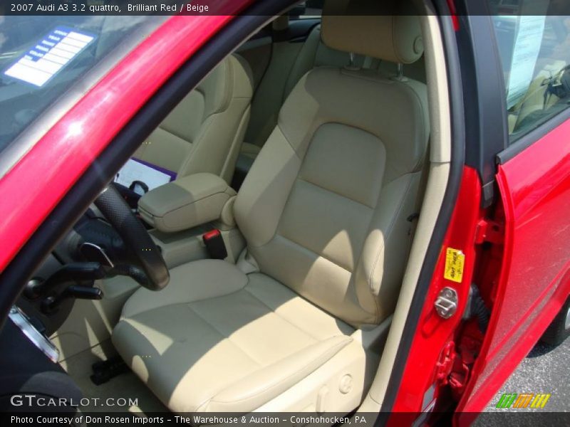 Brilliant Red / Beige 2007 Audi A3 3.2 quattro