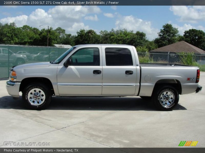 Silver Birch Metallic / Pewter 2006 GMC Sierra 1500 SLT Z71 Crew Cab 4x4