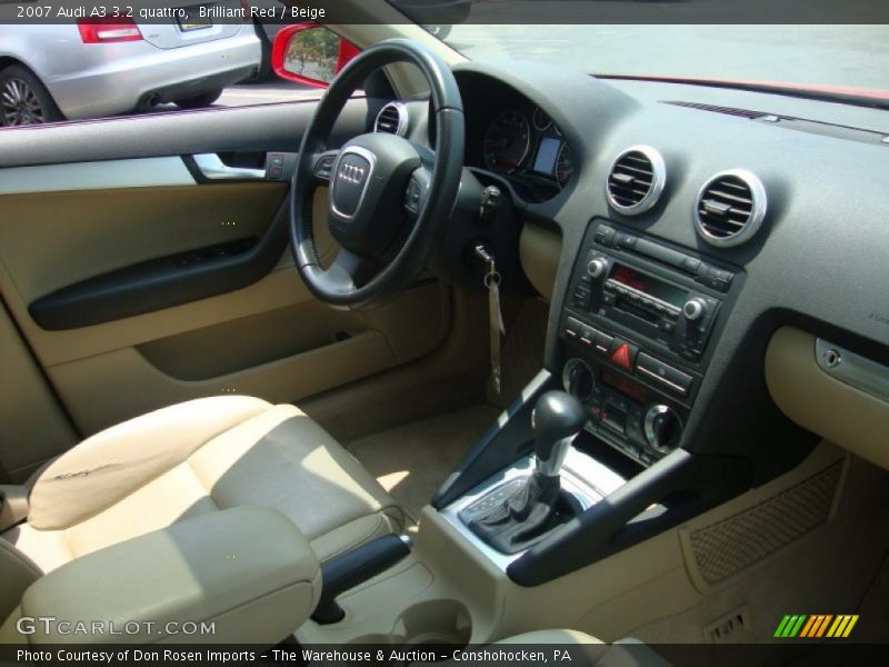 Brilliant Red / Beige 2007 Audi A3 3.2 quattro