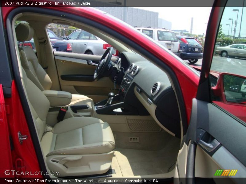 Brilliant Red / Beige 2007 Audi A3 3.2 quattro