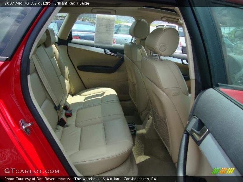 Brilliant Red / Beige 2007 Audi A3 3.2 quattro