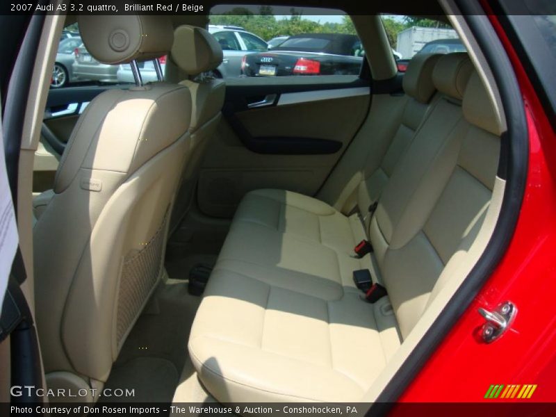 Brilliant Red / Beige 2007 Audi A3 3.2 quattro