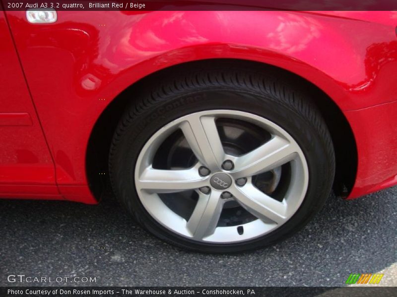 Brilliant Red / Beige 2007 Audi A3 3.2 quattro