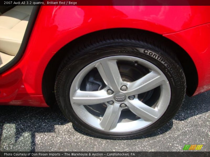 Brilliant Red / Beige 2007 Audi A3 3.2 quattro