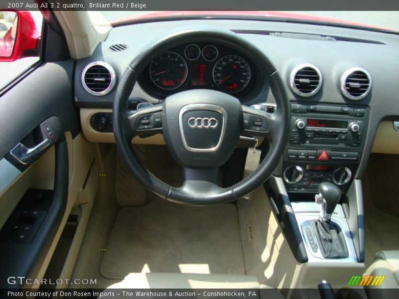 Brilliant Red / Beige 2007 Audi A3 3.2 quattro