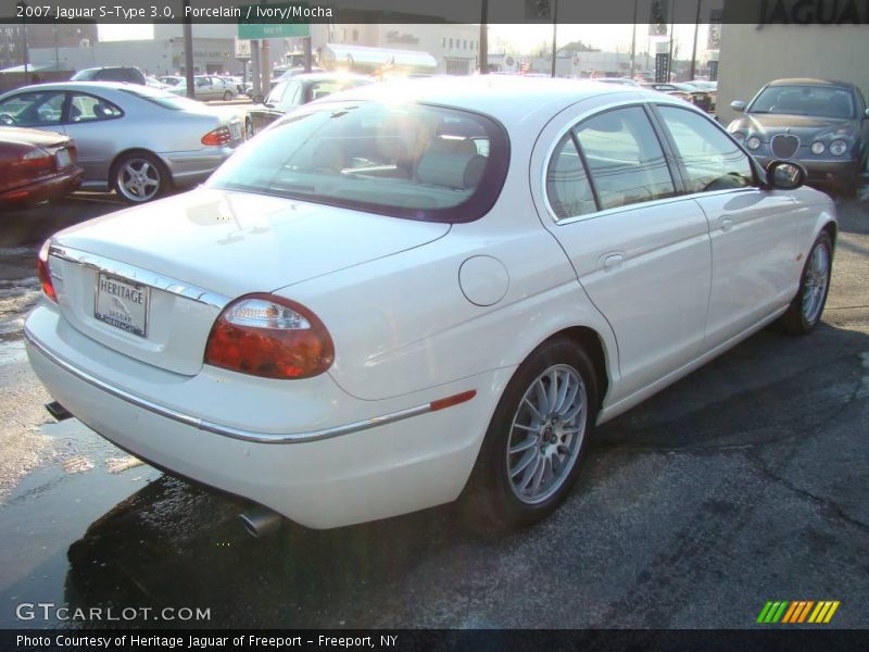 Porcelain / Ivory/Mocha 2007 Jaguar S-Type 3.0