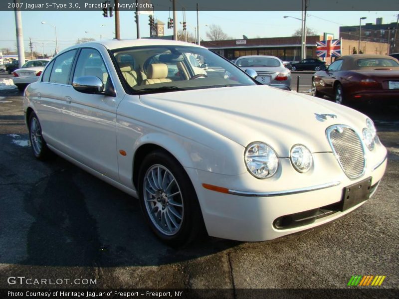 Porcelain / Ivory/Mocha 2007 Jaguar S-Type 3.0