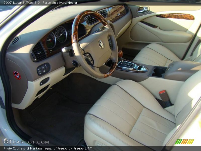 Porcelain / Ivory/Mocha 2007 Jaguar S-Type 3.0