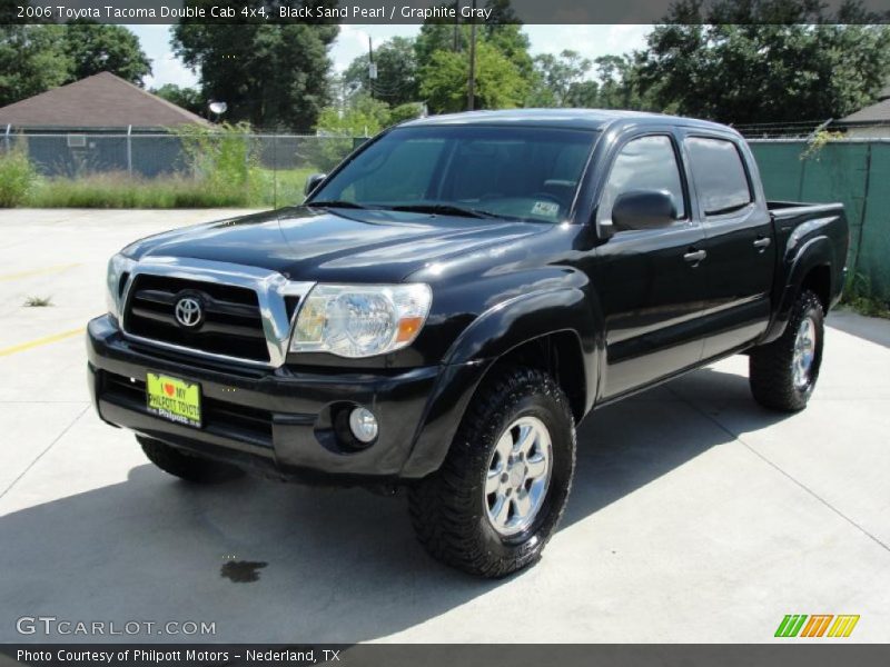 Black Sand Pearl / Graphite Gray 2006 Toyota Tacoma Double Cab 4x4