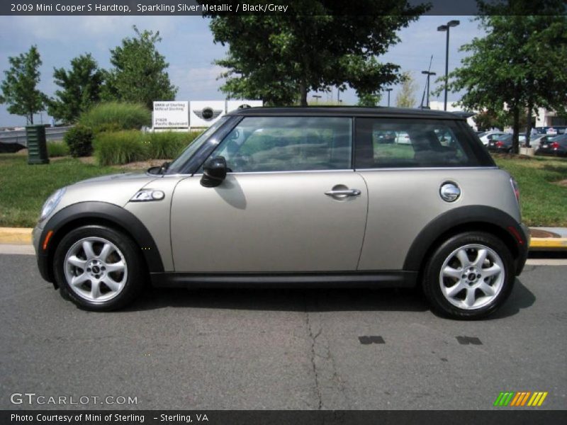 Sparkling Silver Metallic / Black/Grey 2009 Mini Cooper S Hardtop