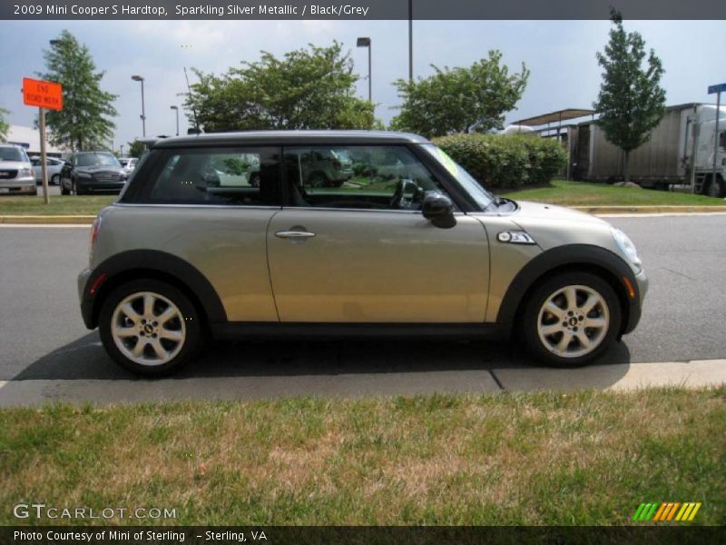 Sparkling Silver Metallic / Black/Grey 2009 Mini Cooper S Hardtop