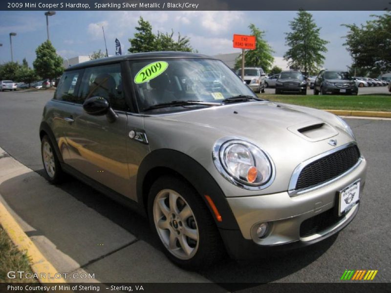 Sparkling Silver Metallic / Black/Grey 2009 Mini Cooper S Hardtop