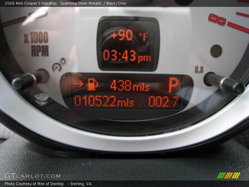 Sparkling Silver Metallic / Black/Grey 2009 Mini Cooper S Hardtop
