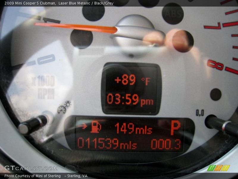 Laser Blue Metallic / Black/Grey 2009 Mini Cooper S Clubman