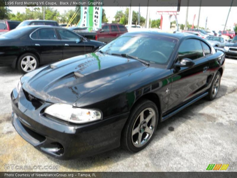 Black / Medium Graphite 1996 Ford Mustang V6 Coupe