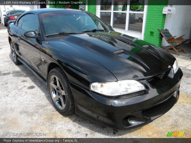 Black / Medium Graphite 1996 Ford Mustang V6 Coupe