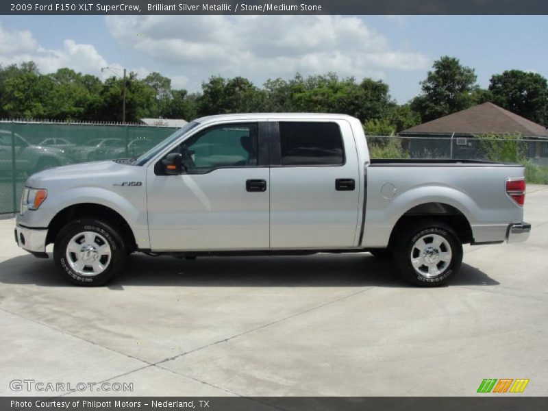 Brilliant Silver Metallic / Stone/Medium Stone 2009 Ford F150 XLT SuperCrew