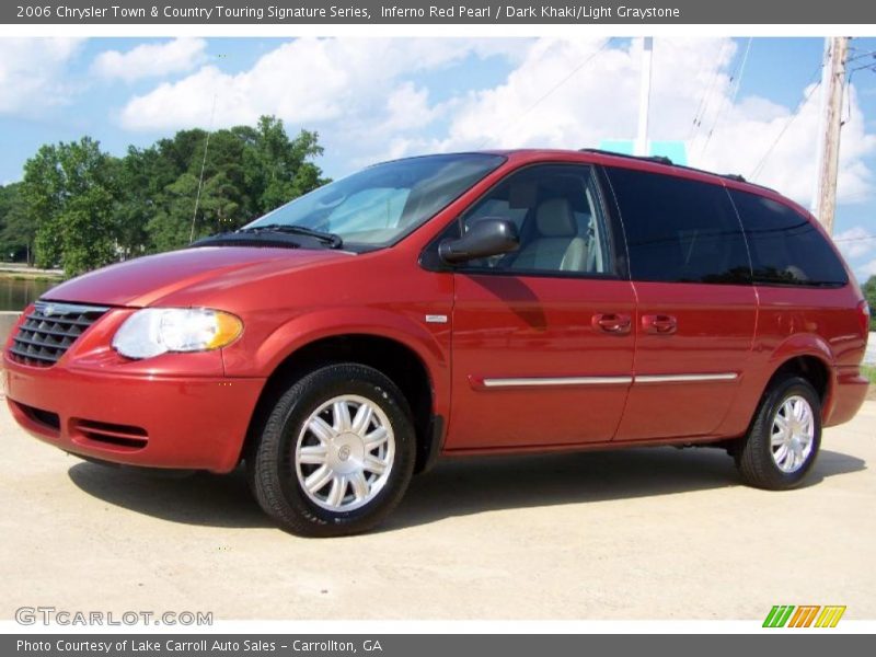 Inferno Red Pearl / Dark Khaki/Light Graystone 2006 Chrysler Town & Country Touring Signature Series