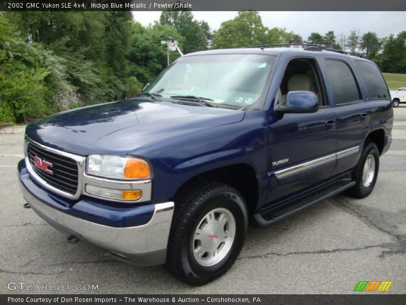 Indigo Blue Metallic / Pewter/Shale 2002 GMC Yukon SLE 4x4