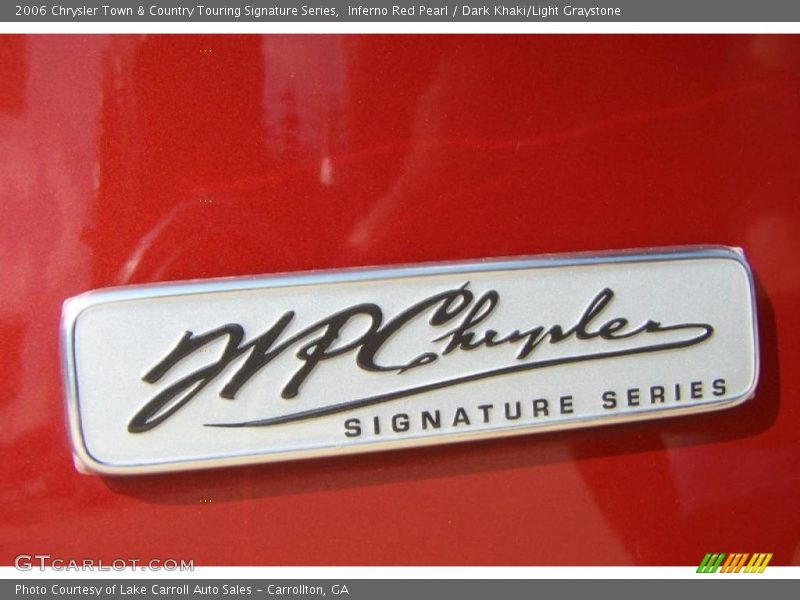 Inferno Red Pearl / Dark Khaki/Light Graystone 2006 Chrysler Town & Country Touring Signature Series