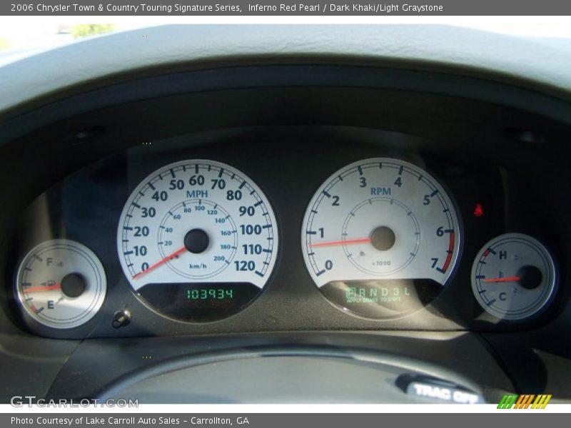 Inferno Red Pearl / Dark Khaki/Light Graystone 2006 Chrysler Town & Country Touring Signature Series