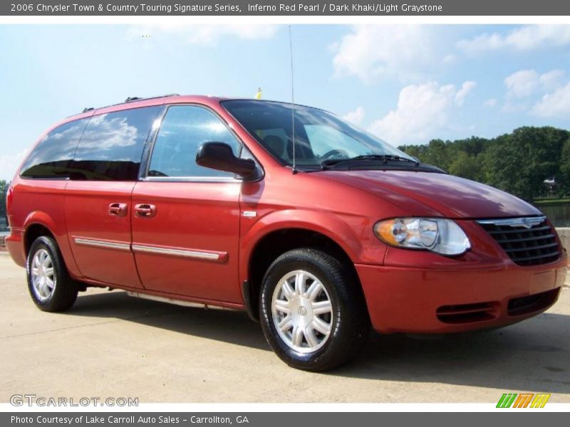 Inferno Red Pearl / Dark Khaki/Light Graystone 2006 Chrysler Town & Country Touring Signature Series