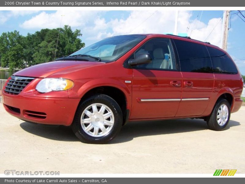 Inferno Red Pearl / Dark Khaki/Light Graystone 2006 Chrysler Town & Country Touring Signature Series