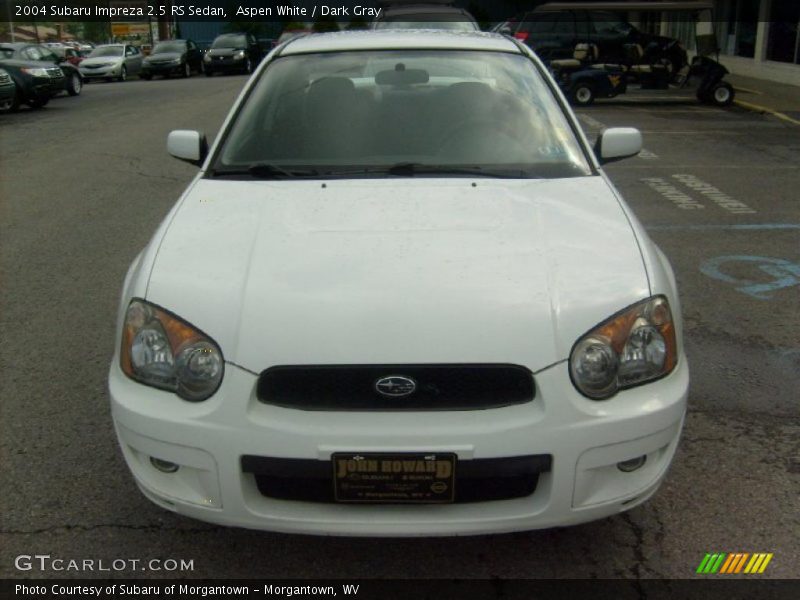 Aspen White / Dark Gray 2004 Subaru Impreza 2.5 RS Sedan