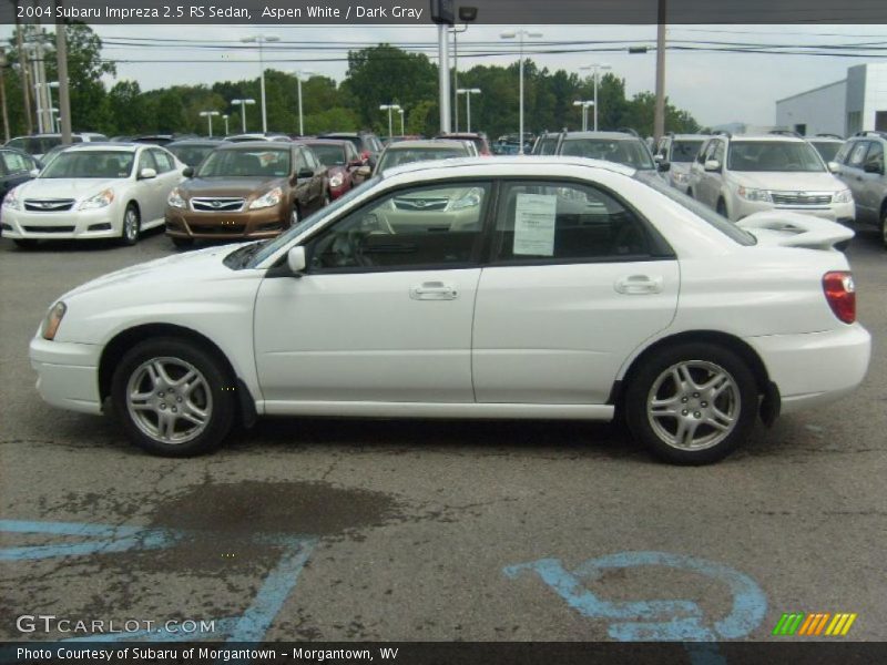 Aspen White / Dark Gray 2004 Subaru Impreza 2.5 RS Sedan