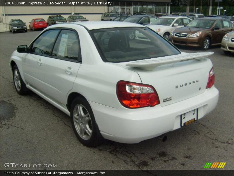 Aspen White / Dark Gray 2004 Subaru Impreza 2.5 RS Sedan